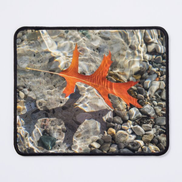 Item preview, Playful Patterns - Slender Oak Leaf in Bold Vermilion Floating Underwater designed and sold by Georgia Mizuleva.