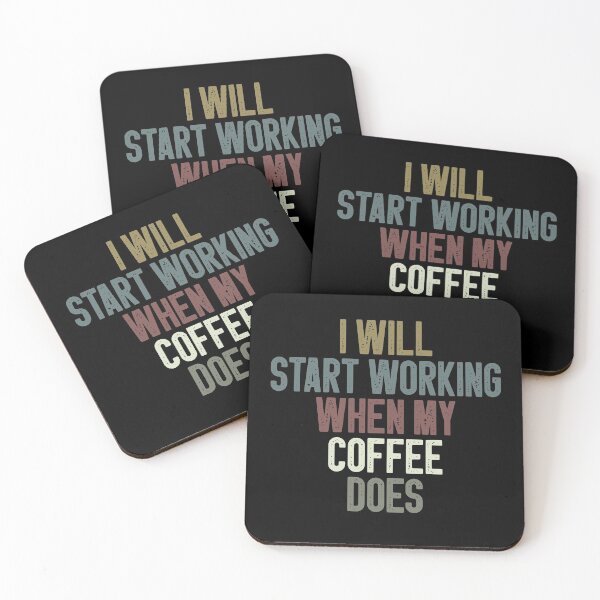 Item preview, I Will Start Working When My Coffee Does Funny Coffee Lover Gift Idea / Gifts for Christmas  designed and sold by Chamssou.