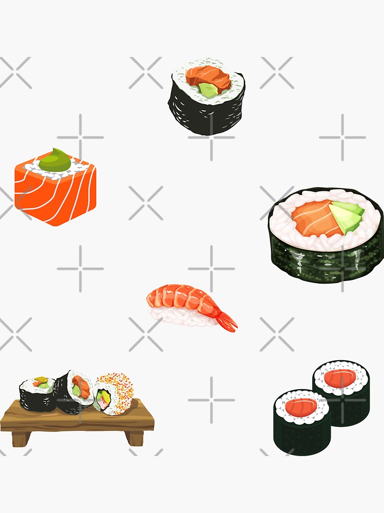 Thumbnail 3 von 3, Sticker, Sushi-Aufkleberpaket designt und verkauft von AGDesignstore.
