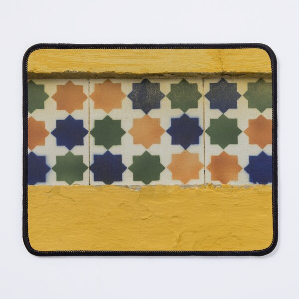 Item preview, Cheerful Eight Pointed Stars - Antique Portuguese Azulejo Tile Trim designed and sold by Georgia Mizuleva.