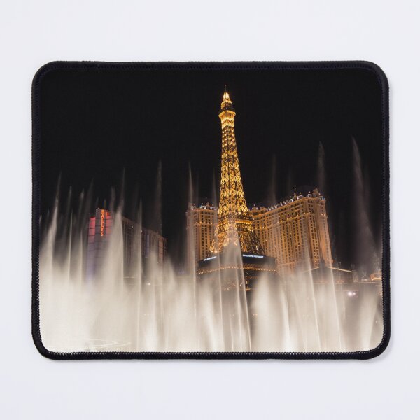 Item preview, Dreamy Las Vegas - Paris and Ballys Behind a Soft Fountain Curtain designed and sold by Georgia Mizuleva.