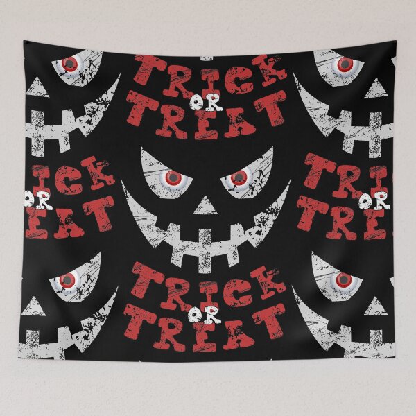 Item preview, Scary Pumpkin Face Trick or Treat Distressed designed and sold by 133DandC.