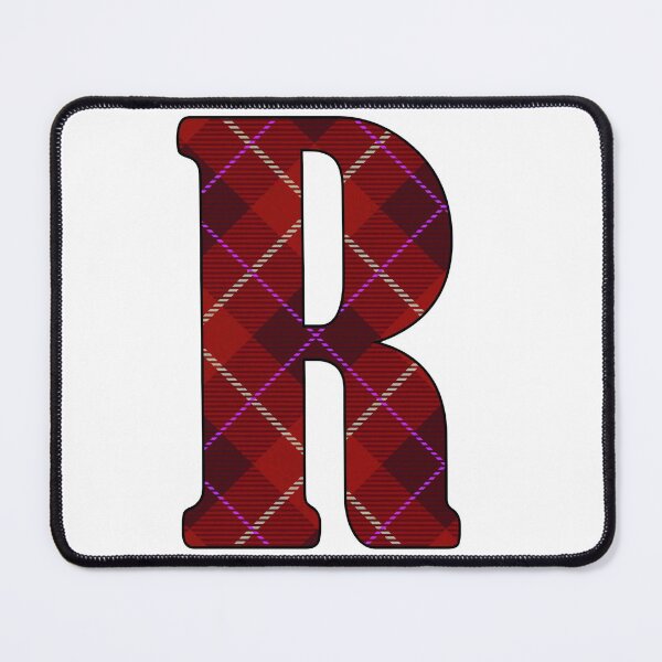 Item preview, Red Tartan Letter R designed and sold by Trinket-Trickster.