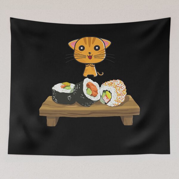 Item preview, Cute cat craving Sushi  designed and sold by AGDesignstore.