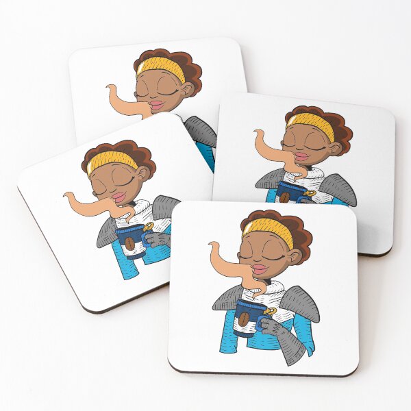 Item preview, Quinn drink coffee designed and sold by MontanezDonald.