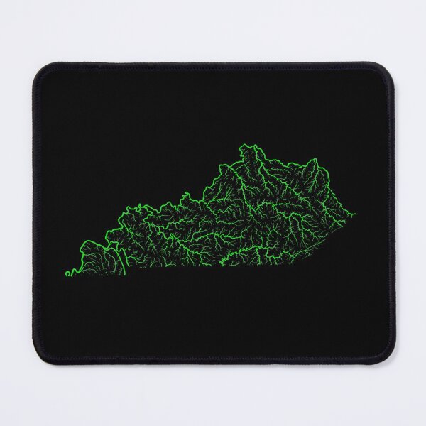 Item preview, Kentucky River Basin Map in Rainbow Colours with Black Background designed and sold by GrasshopperGeo.