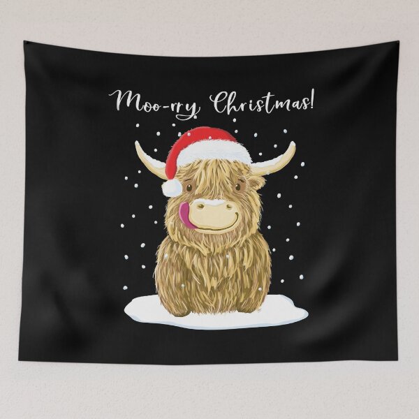 Item preview, Modern Action Fantasy Story Legendary Thirst Highlander Movie Scottish Highland Cow, Moo-Rry Christm designed and sold by JustuHighlander.