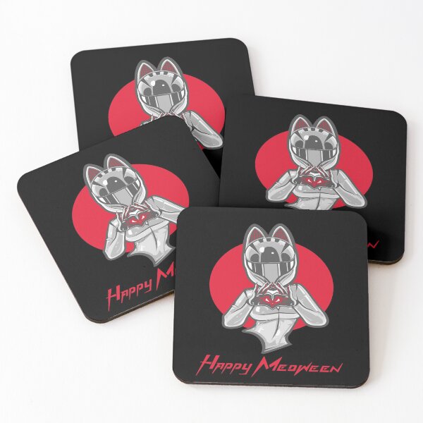 Item preview, Happy Meoween Cat Helmet Happy Meoween Halloween Purrfect on t-shirts To Stickers designed and sold by LMcDs.