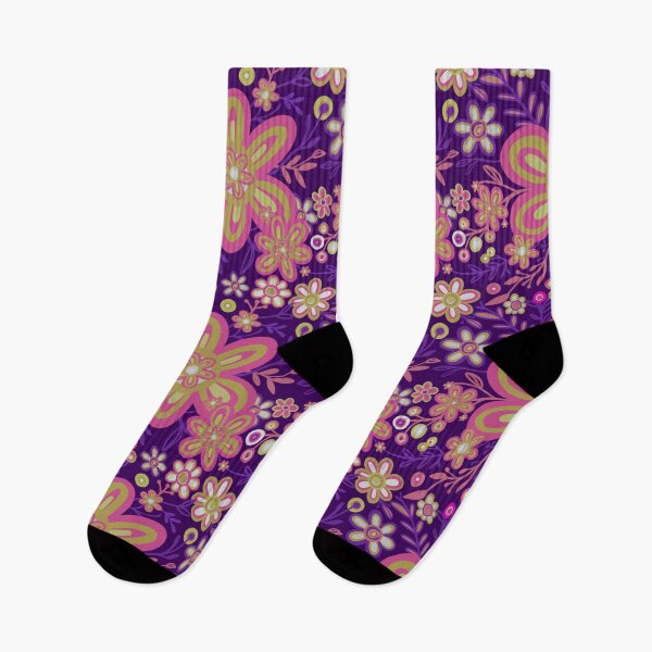 Item preview, Groovy Garden Flowers - Purple Palette designed and sold by Squarebird.