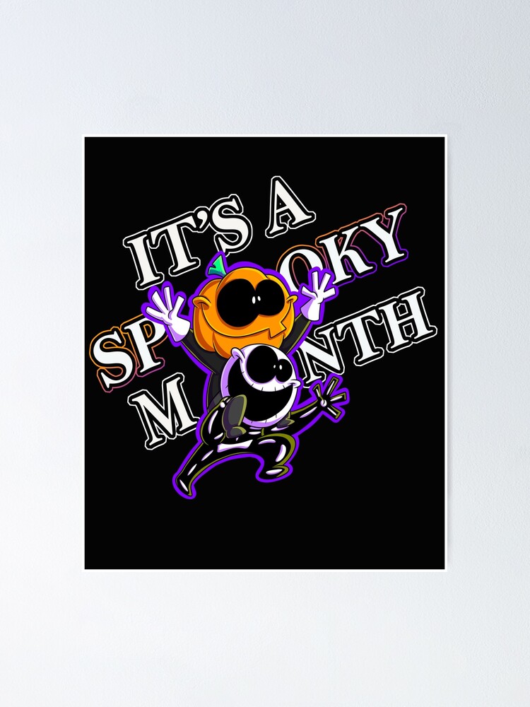 Skid and Pump It's Spooky Month Retro' Sticker