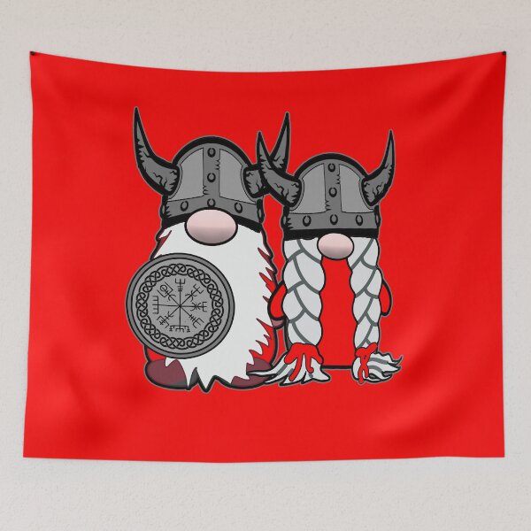 Item preview, Cute Nordic Gnomes Viking Tomte Couple Scandinavian Nisse designed and sold by funnytshirtemp.