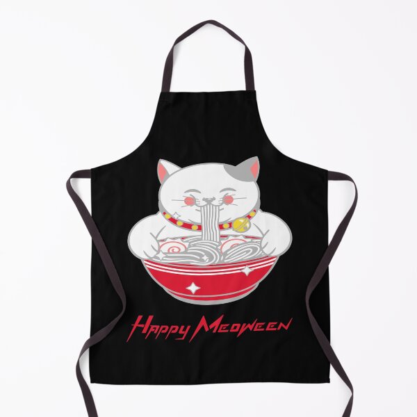 Item preview, Happy Meoween Cat Eating Ramen Noodles Happy Meoween Halloween Perfect on t-shirts To Stickers designed and sold by LMcDs.