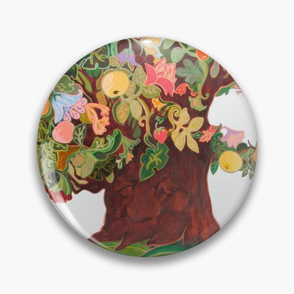 Item preview, Tree wiht Fruits. Tree wiht Life. Fairy tree with flowers and fruit watercolor illustration. designed and sold by ZheltakovaIana.