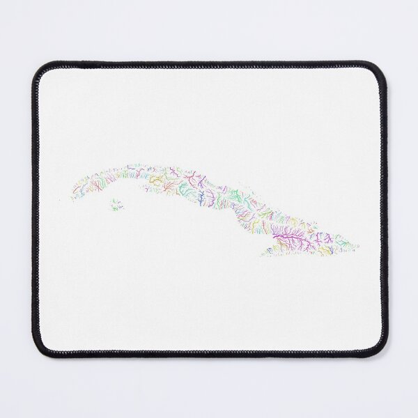 Item preview, Cuba River Basin Map in Rainbow Colours with White Background designed and sold by GrasshopperGeo.