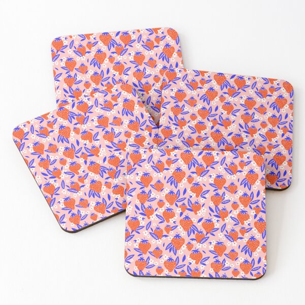 Item preview, Strawberry Blooms – Blue & Red designed and sold by Cat Coquillette.