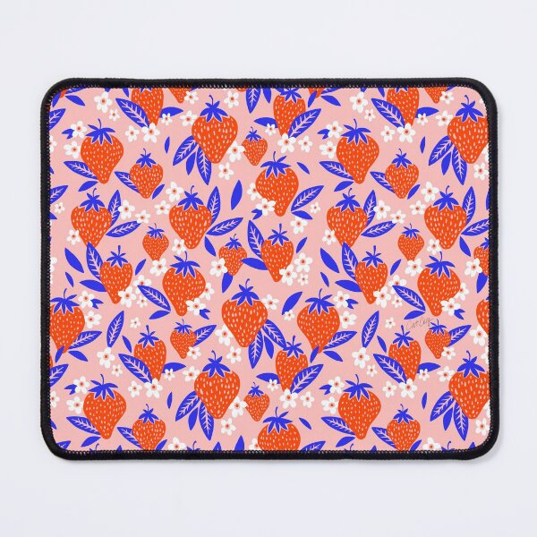 Item preview, Strawberry Blooms – Blue & Red designed and sold by Cat Coquillette.