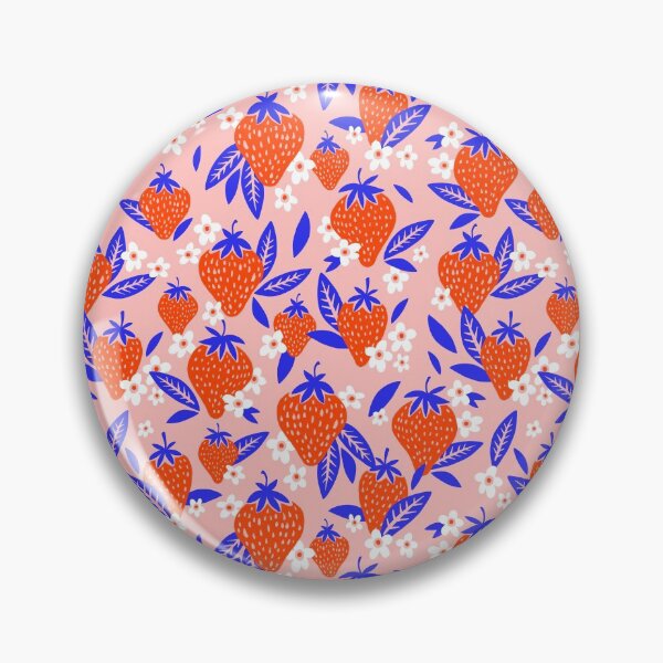 Item preview, Strawberry Blooms – Blue & Red designed and sold by Cat Coquillette.