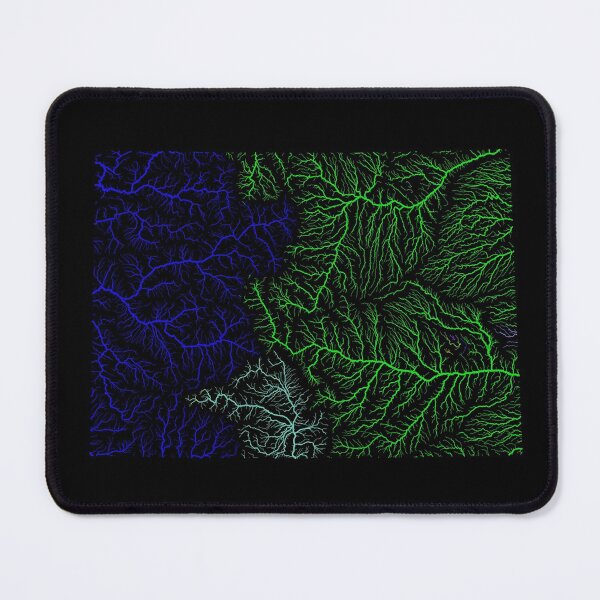 Item preview, Colorado River Basin Map in Rainbow Colours with Black Background designed and sold by GrasshopperGeo.