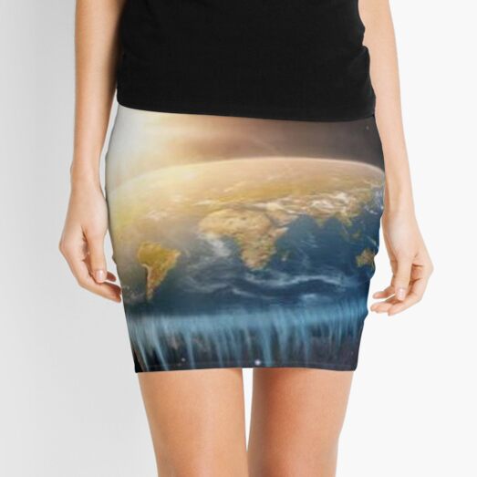 Flat Earth  Mini Skirt