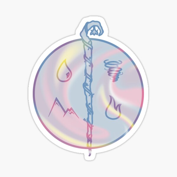 Bigender Druid Symbol Sticker