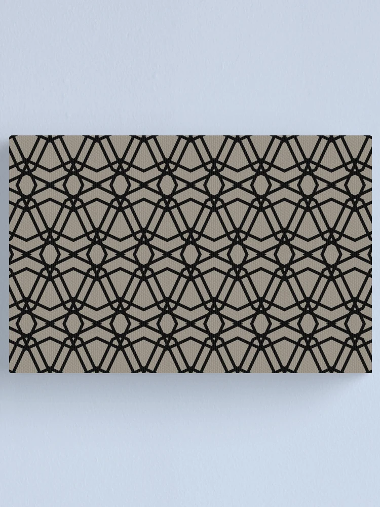 Imagen 1 de 3, Lienzo con la obra Brown and Black Line Geometric Pattern Chains Pairs Sherwin Williams 2022 Popular Color Felted Wool SW 9171, diseñada y vendida por ColorOfTheYears.
