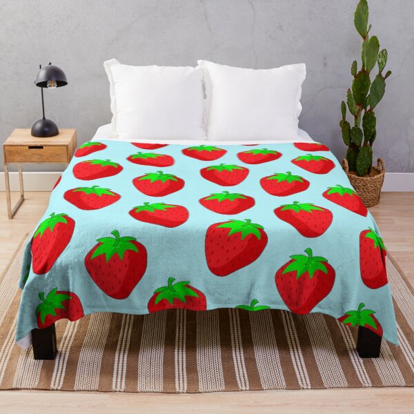 Item preview, Strawberries 4 (on blue) designed and sold by SyPhelan.