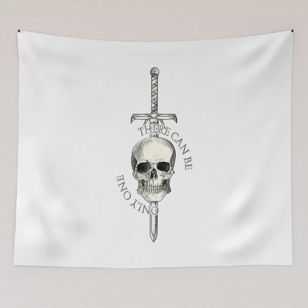 Item preview, Modern Action Fantasy Story Legendary Thirst Highlander Movie Highlander Skull Sword Long Sleeve designed and sold by JustuHighlander.
