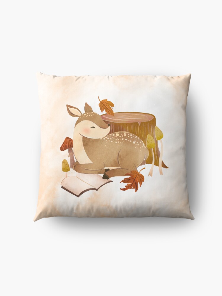 Alternate view of BOOKISH FAWN Floor Pillow