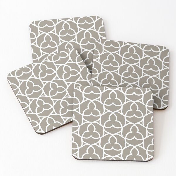 Item preview, Brown and White Ornamental Shape Pattern 2 Pairs Sherwin Williams 2022 Popular Color Felted Wool SW 9171 designed and sold by ColorOfTheYears.