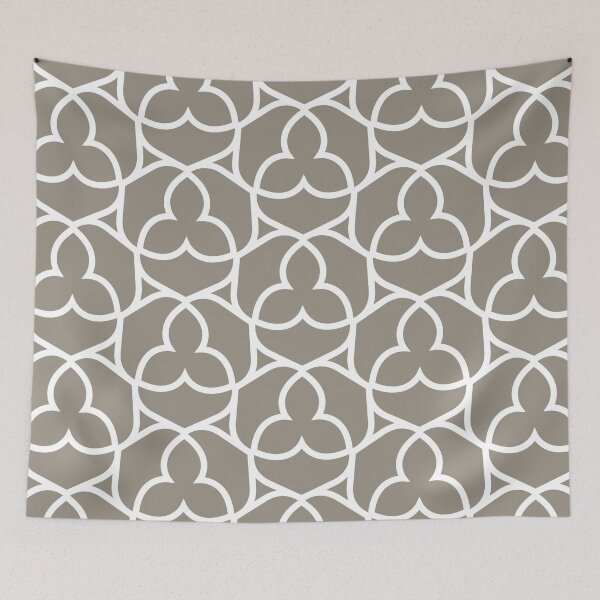Aperçu de l'œuvre Brown and White Ornamental Shape Pattern 2 Pairs Sherwin Williams 2022 Popular Color Felted Wool SW 9171 créée et vendue par ColorOfTheYears.