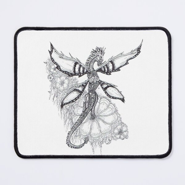 Item preview, Chrome butterfly - dragon drawing design t-shirt designed and sold by Alessandro Portavoce.