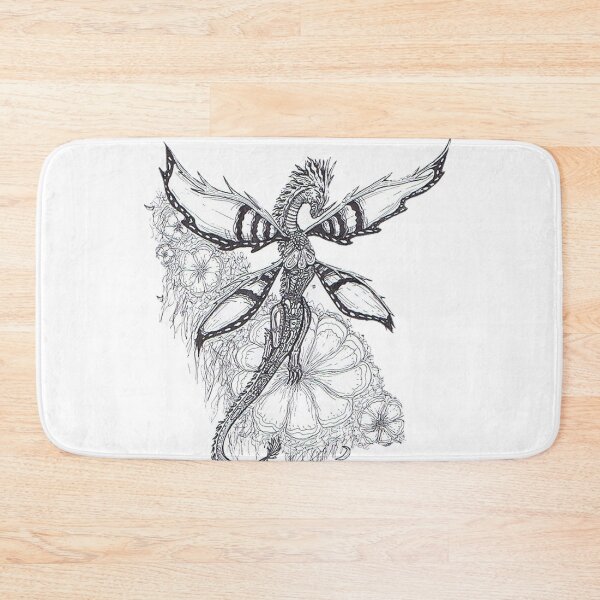 Item preview, Chrome butterfly - dragon drawing design t-shirt designed and sold by Alessandro Portavoce.
