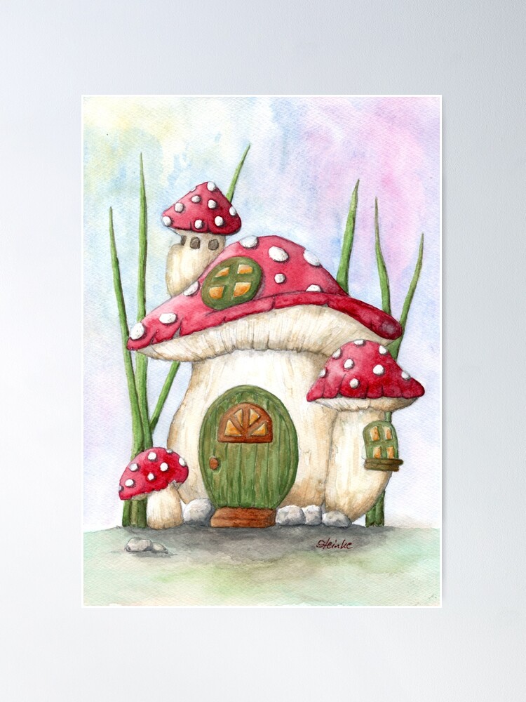 Mushroom House Diamond Painting Cute Design Artistic Embroidery Wall  Decorations