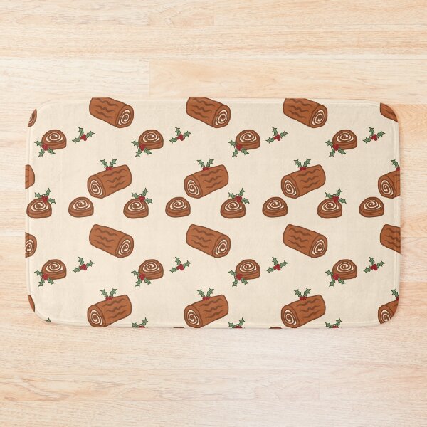 Item preview, Cozy Retro Yule Log Holly Berry Vintage Aesthetic Pagan Christmas Pattern  designed and sold by retroyule.