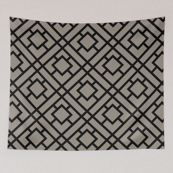 Aperçu de l'œuvre Brown and Black Tessellation Line Pattern 24 Pairs Sherwin Williams 2022 Popular Color Felted Wool SW 9171 créée et vendue par ColorOfTheYears.