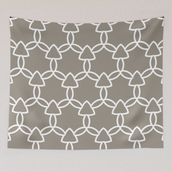 Aperçu de l'œuvre Brown and White Tessellation Line Pattern 29 Pairs Sherwin Williams 2022 Popular Color Felted Wool SW 9171 créée et vendue par ColorOfTheYears.