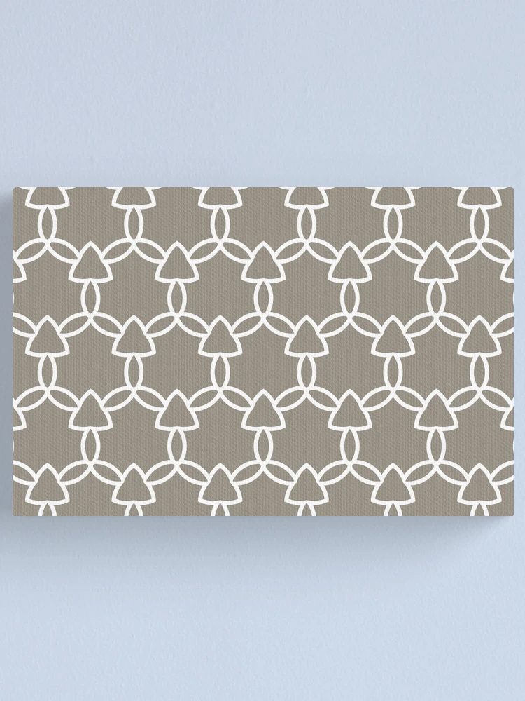 Imagen 1 de 3, Lienzo con la obra Brown and White Tessellation Line Pattern 29 Pairs Sherwin Williams 2022 Popular Color Felted Wool SW 9171, diseñada y vendida por ColorOfTheYears.