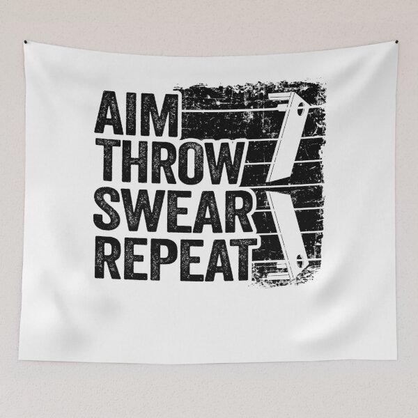 Item preview, Aim Throw Swear Repeat Corn Hole Bean Bag Toss Cornhole designed and sold by Stronzi.