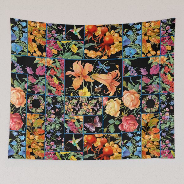 Item preview, Black patchwork designed and sold by fairytaleprints.