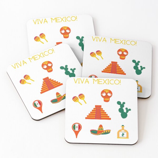 Item preview, Sticker sheet Summer, travel, Mexico, Tequila, cactus, sombrero, maracas, skull, temple  designed and sold by Tammystribe.