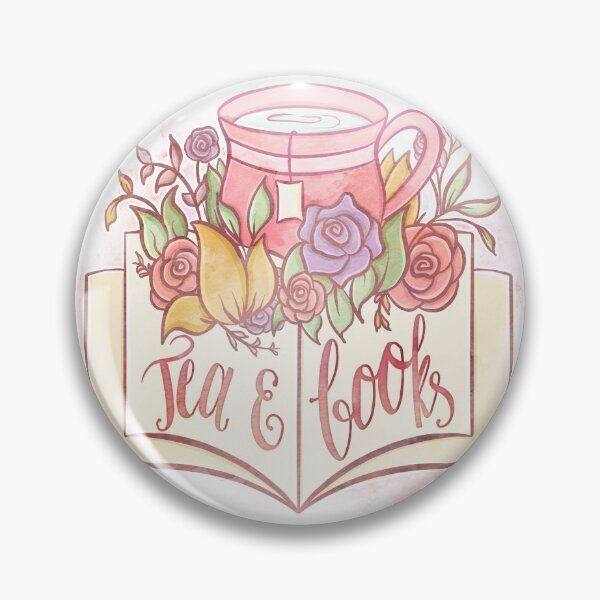 TEA & BOOKS Pin