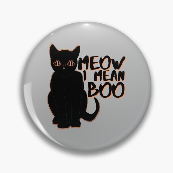 Item preview, Meow I Mean Boo Halloween Funny Cat designed and sold by Onewivnacher.