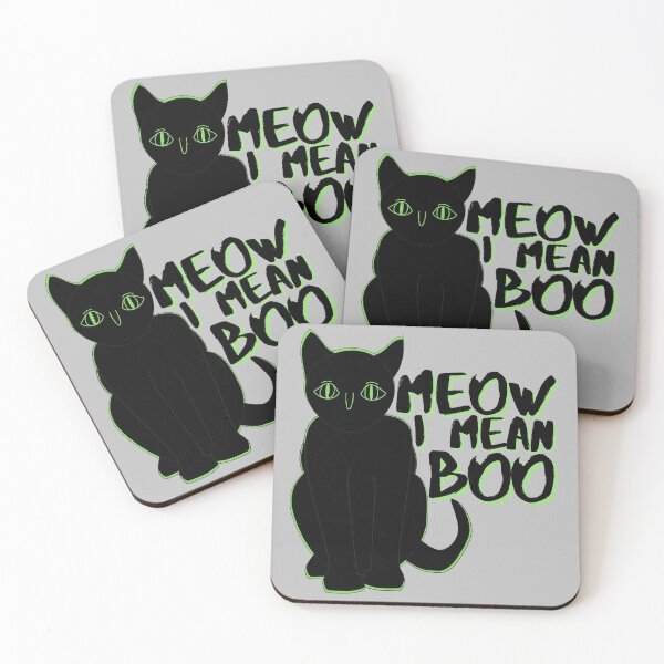 Item preview, Meow I Mean Boo Halloween Funny Cat designed and sold by Onewivnacher.