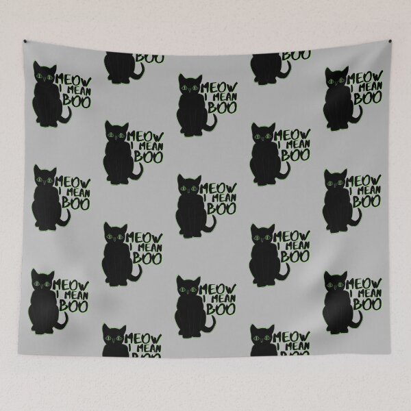 Item preview, Meow I Mean Boo Halloween Funny Cat designed and sold by Onewivnacher.