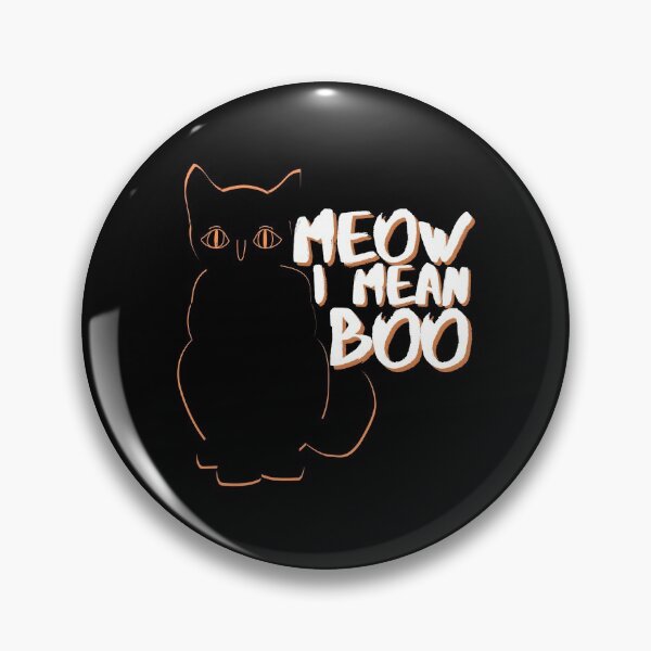 Item preview, Meow I Mean Boo Halloween Funny Cat designed and sold by Onewivnacher.