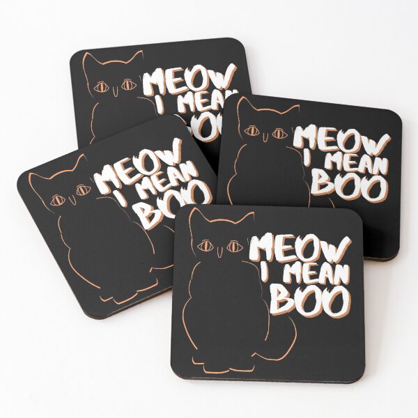 Item preview, Meow I Mean Boo Halloween Funny Cat designed and sold by Onewivnacher.
