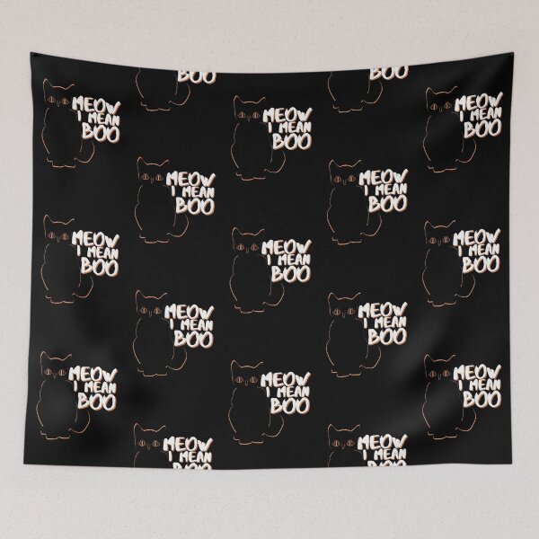 Item preview, Meow I Mean Boo Halloween Funny Cat designed and sold by Onewivnacher.
