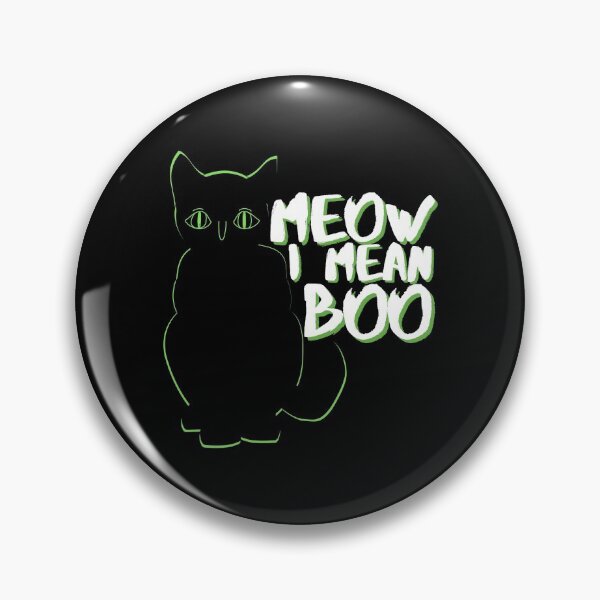 Item preview, Meow I Mean Boo Halloween Funny Cat designed and sold by Onewivnacher.