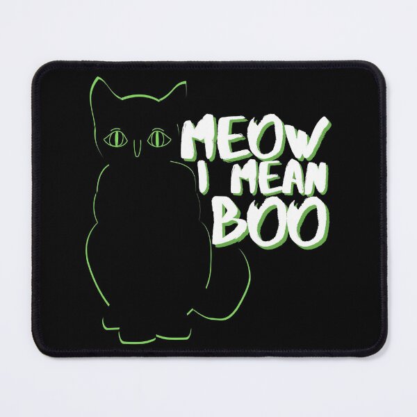 Item preview, Meow I Mean Boo Halloween Funny Cat designed and sold by Onewivnacher.