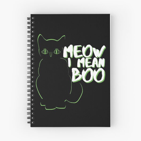 Item preview, Meow I Mean Boo Halloween Funny Cat designed and sold by Onewivnacher.